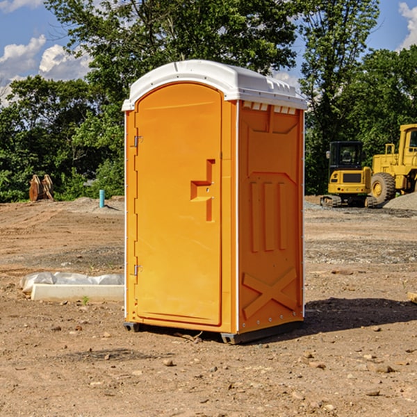 how often are the porta potties cleaned and serviced during a rental period in Camden NC